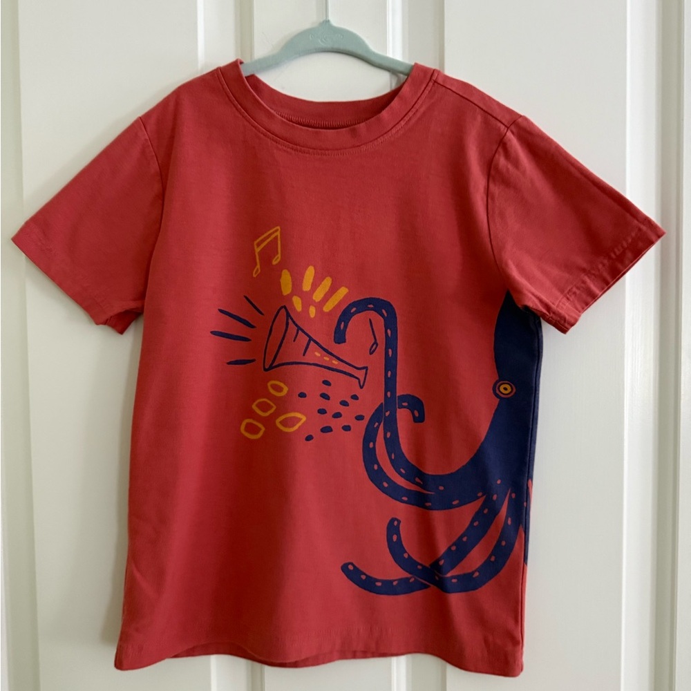 Tea Collection Octopus Graphic Kids T-Shirt Size 7